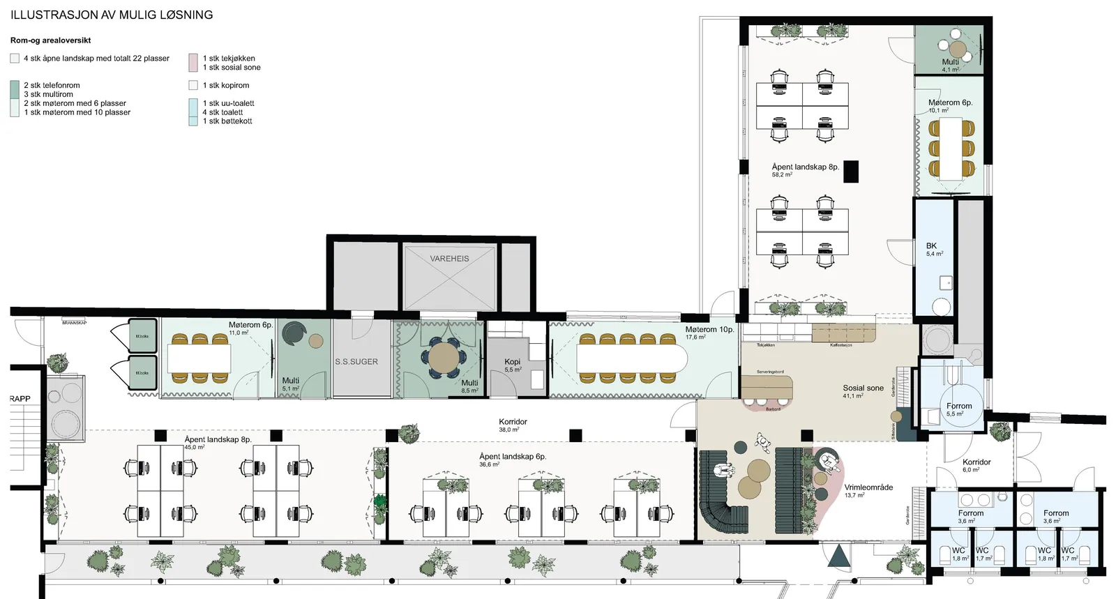 Illustration of a more open layout